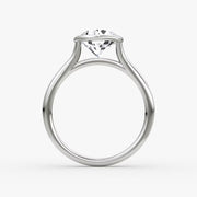 Round Cut - Bezel Ring - 18 K Gold